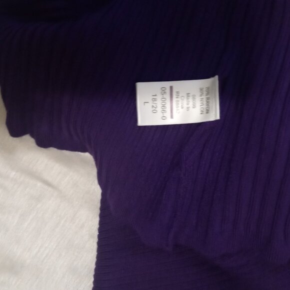 Woman Within long sleeves purple dress size18/20 L rayon - Picture 3 of 10